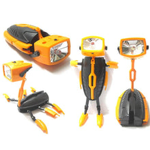Novelty Deformable Mini Transformer Robot LED Flashlight Lamp Light Kids Gift - smooth camp zone